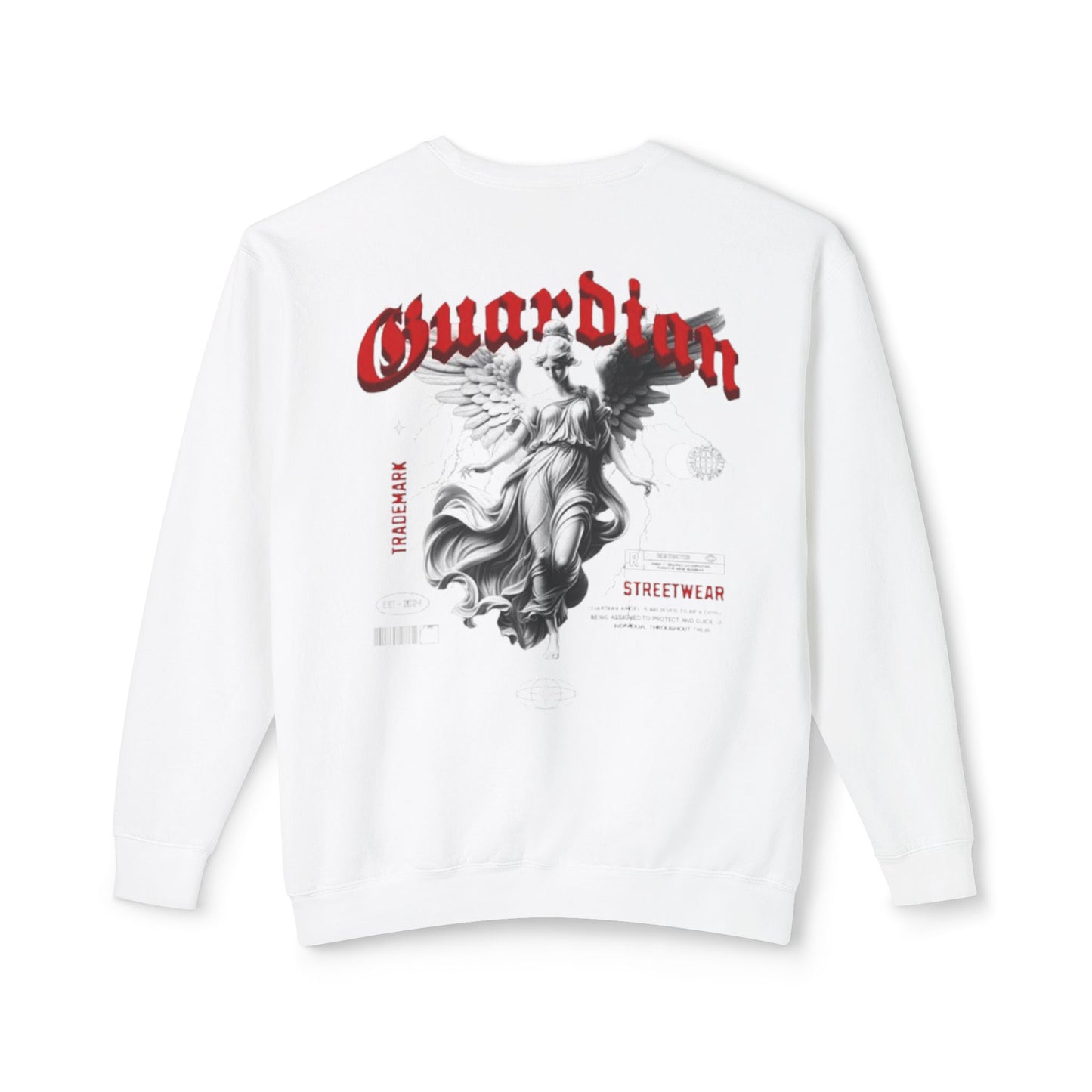 Unisex Christian Lightweight Crewneck "Guardian Angel"