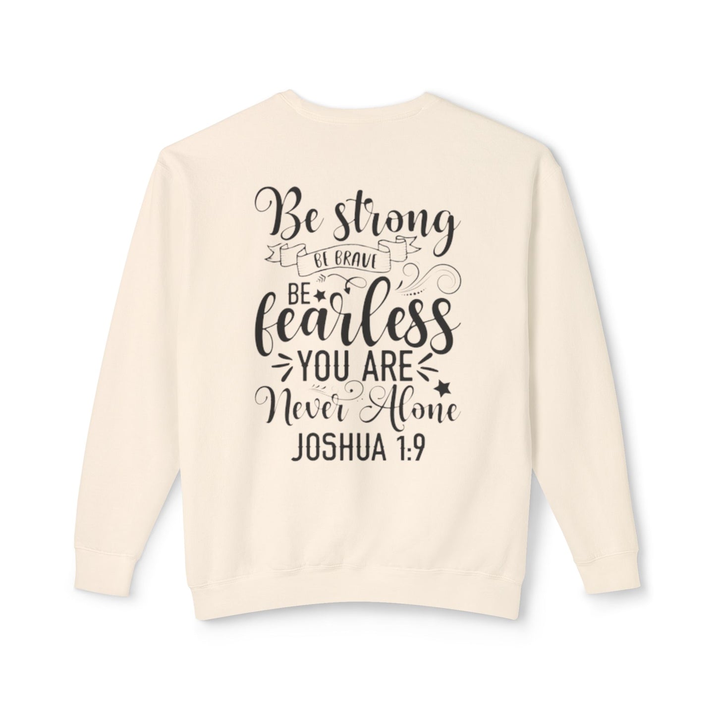Christian Lightweight Crewneck Sweatshirt "Joshua 1:9"
