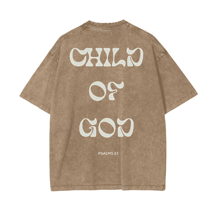 Unisex Acid Wash Oversize T-Shirt "Child Of God"