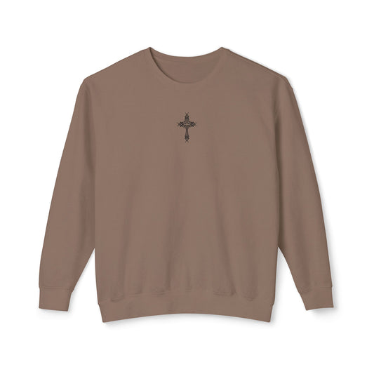 Christian Lightweight Crewneck Sweatshirt "Psalm 136:1"