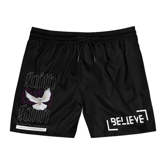 Men's Mid-Length Christian Shorts "Believe In Faith"