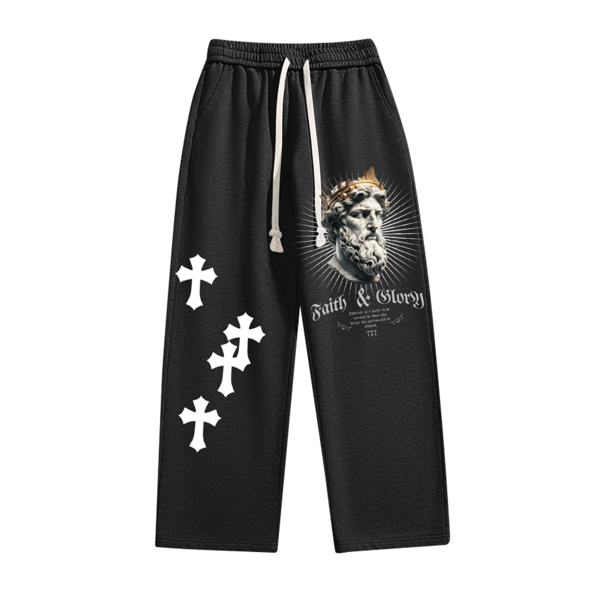 Cotton blend Sweatpants "Faith & Glory"