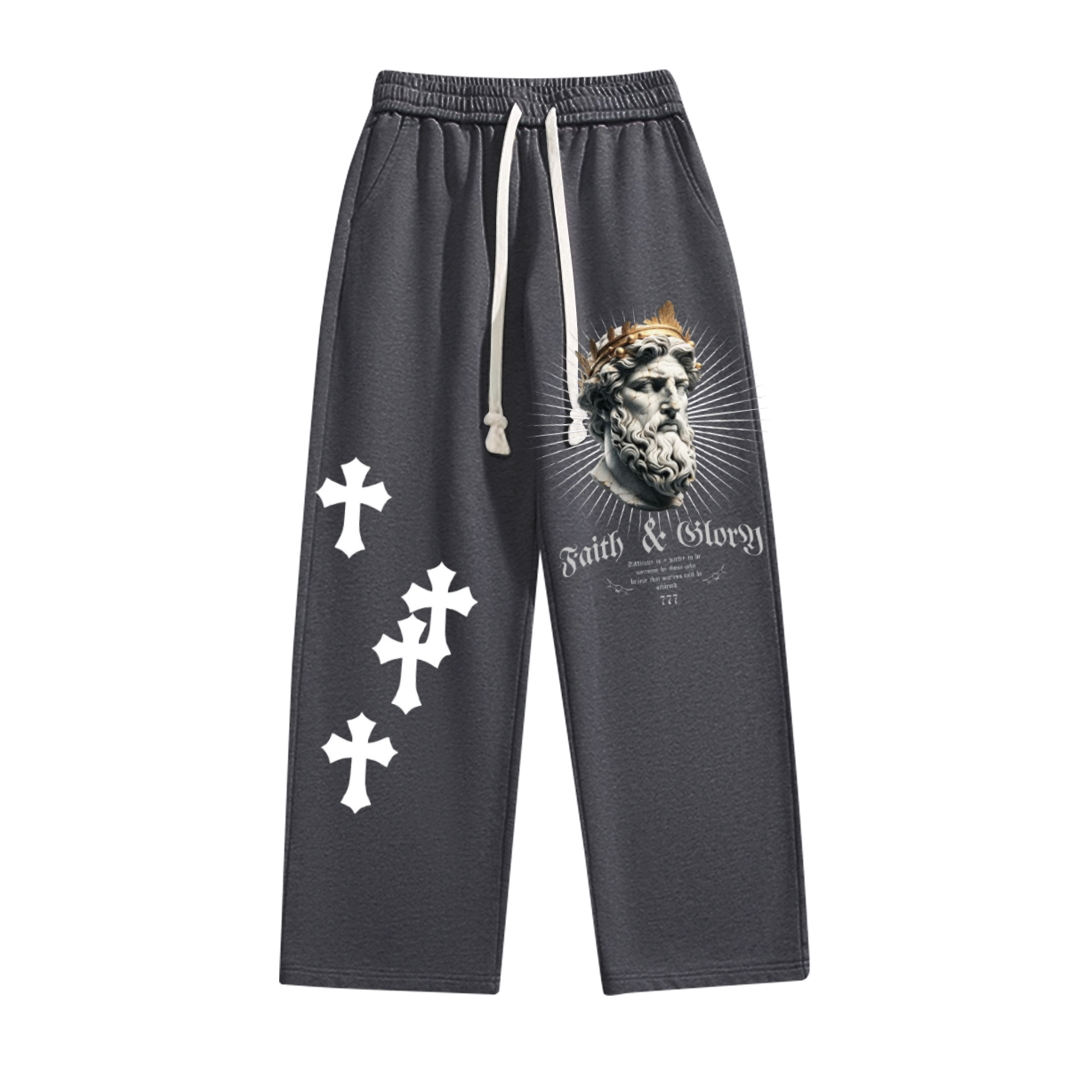 Cotton blend Sweatpants "Faith & Glory"
