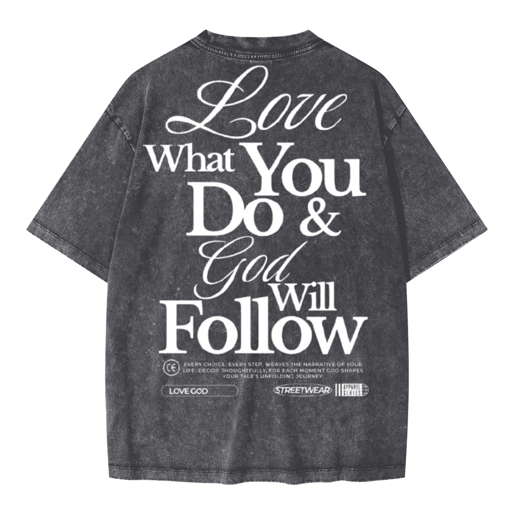 Unisex Oversized Snow Wash T-shirt