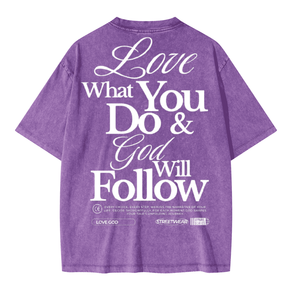 Unisex Oversized Snow Wash T-shirt