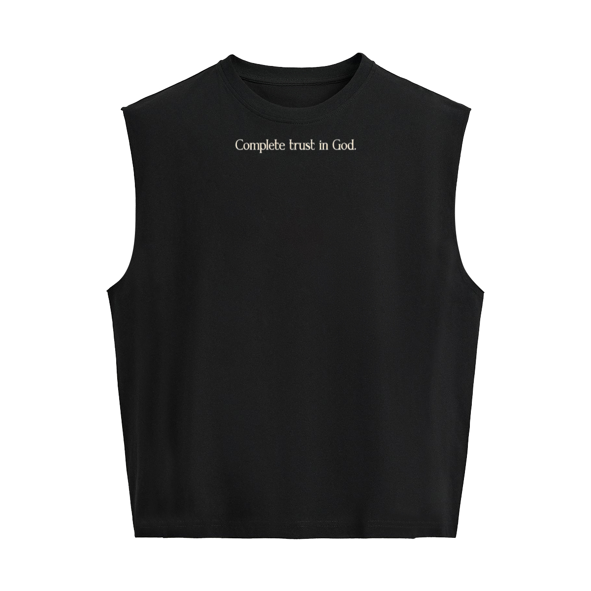 Unisex Cropped Boxy Tank Top "Complete Faith In God"