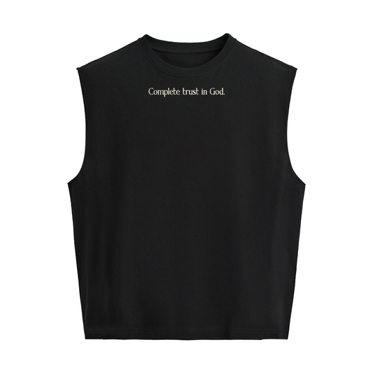 Unisex Cropped Boxy Tank Top "Complete Faith In God"