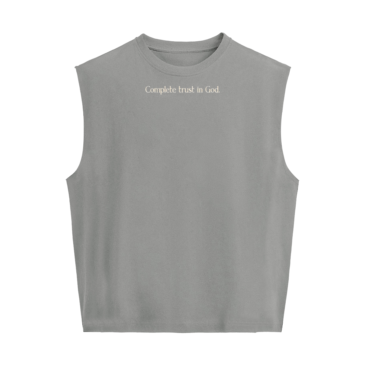 Unisex Cropped Boxy Tank Top "Complete Faith In God"