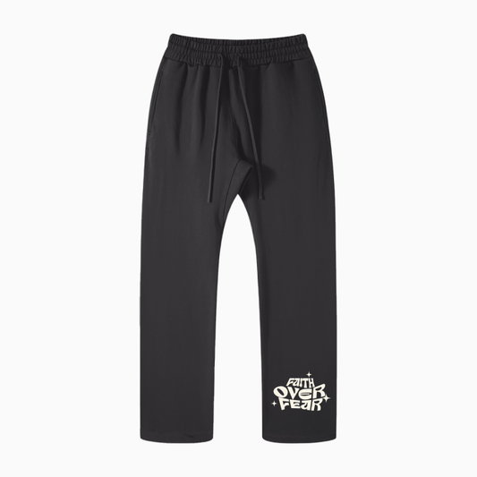 FOG Solid Color Straight Leg Pants "Faith Over Fear"