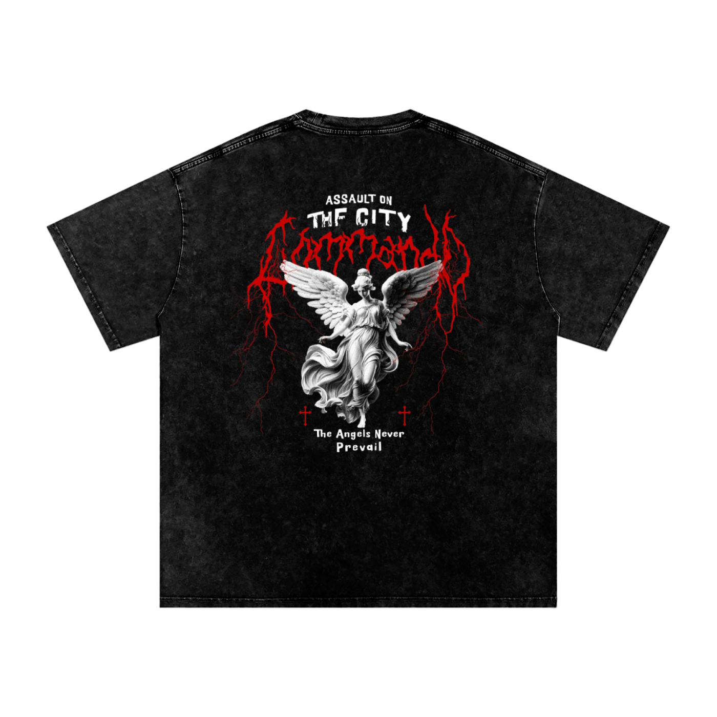 Acid Wash Oversize Shirt "Assault On The City"