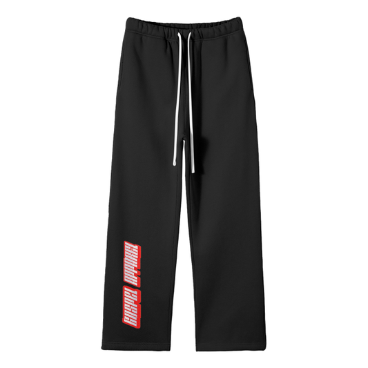 Streetwear Unisex Solid Color Fleece Straight Leg Pants "Gospel Apparel"