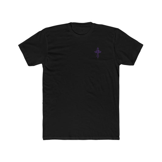 Unisex Cotton Crew Christian Tee "Purple Butterfly"