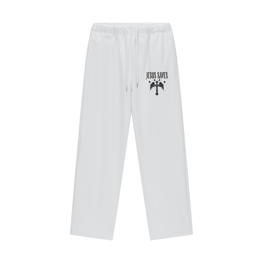 Fleece Lined Straight Leg Pants "Jesus Saves