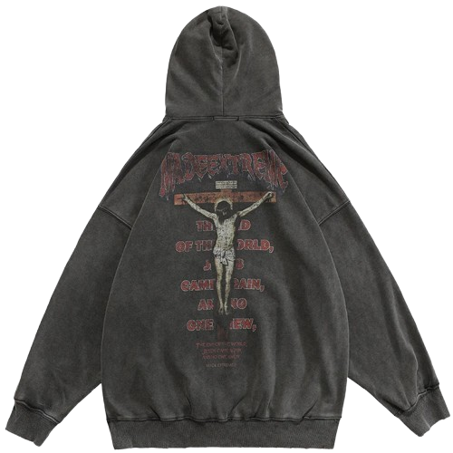 Hip Hop Unisex Hooded Sweatshirt "Jesus Letter"