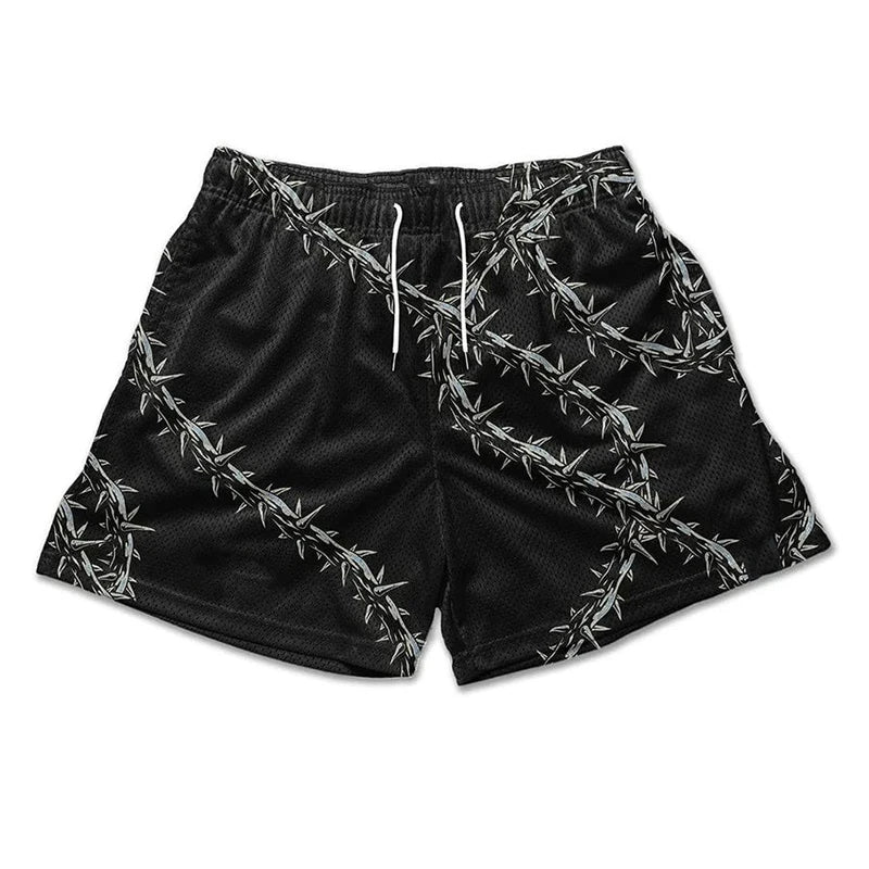 Christian Angel Cross Print Gym Shorts for Men
