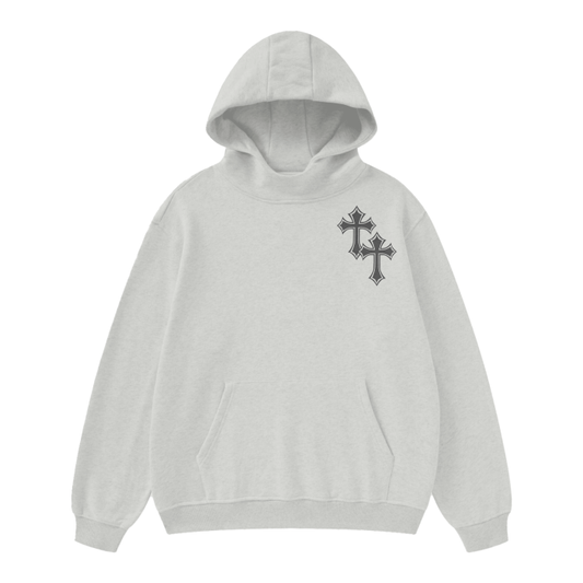 High Neck Insulated FOG Solid Color Fleece Hoodie "Jesus Saves"