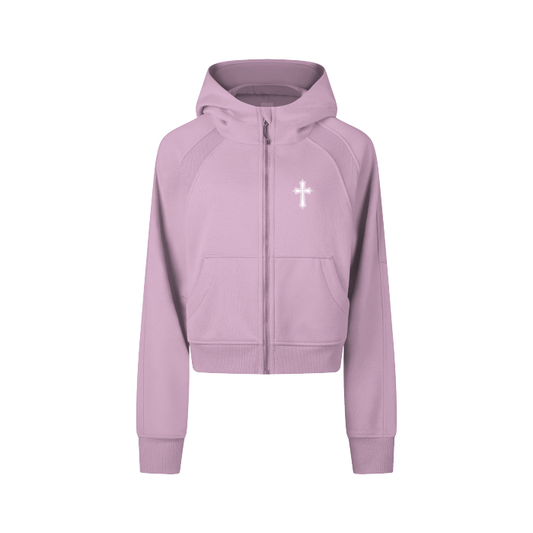 Women's Cropped Zip-Through Hoodie